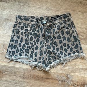 Blank NYC cheetah shorts